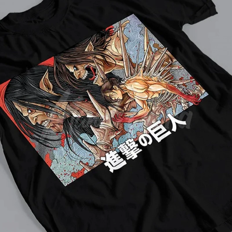 

Japanese Animation Character Print T-shirt Men's Casual Street Style Summer New Men's and Women's Streetwear