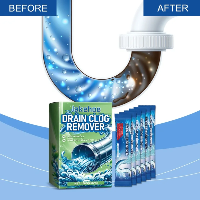 Drain Pipe Unclogging & Cleaning Powder, Decontaminating and Fragrance-Retaining Cleaner for Kitchen and Bathroom Drainage Pipes view 2
