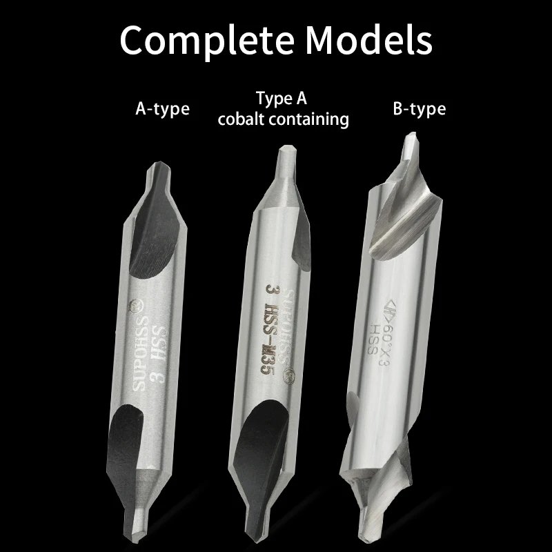 1/5/10PCS HSS Center Drill 60 Degree Countersink 4mm-14mm Angle Bit for Metal, Alloy, Copper, Iron, Aluminum and Titanium