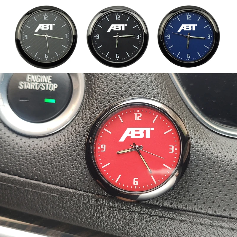 1PCS Car Styling Car Clock Watch Quartz For Seat Audi Volkswagen Skoda ABT Motor Sports Sportsline Car Clock Watch Quartz Clocks