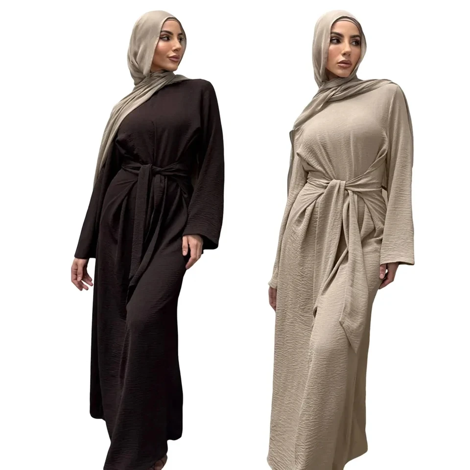 Eid Muslim Women Dubai Abaya Modest Ramadan Robe Long Sleeve Prayer Dress Dubai Saudi Turkey Kaftan Ramadan Islamic Clothing