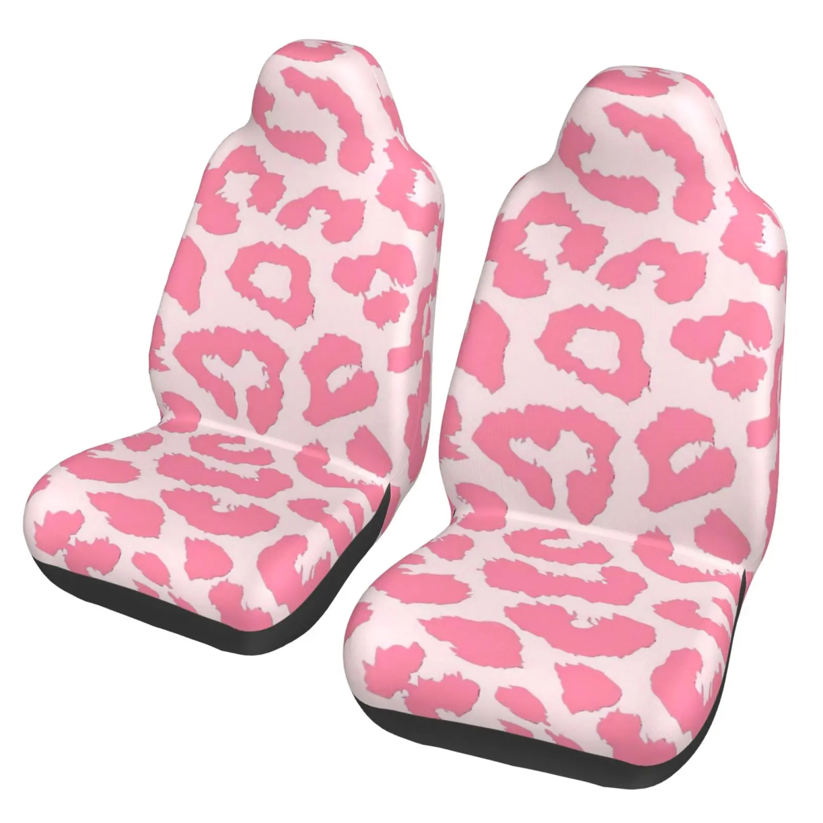 Pink Leopard Print Universal Seat Cover Seat Cushion Four Seasons Car Accessories Interior for Men Car Cushion Seat Covers 2pc