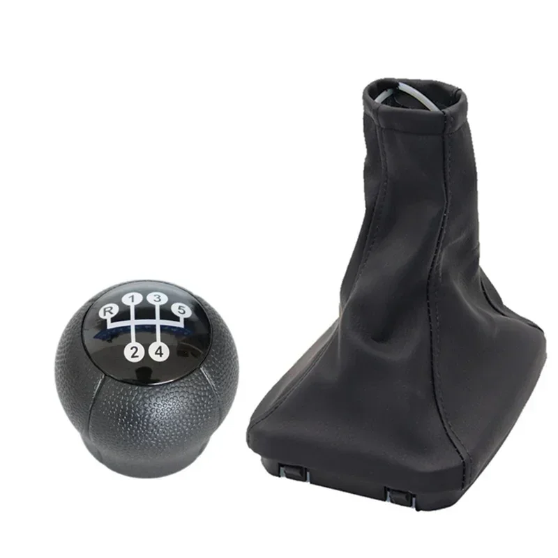 For Opel CORSA C Custom Automatic Car 5 Speed Leather Manual Gear Shift Knob with Boot Cover Lever Stick