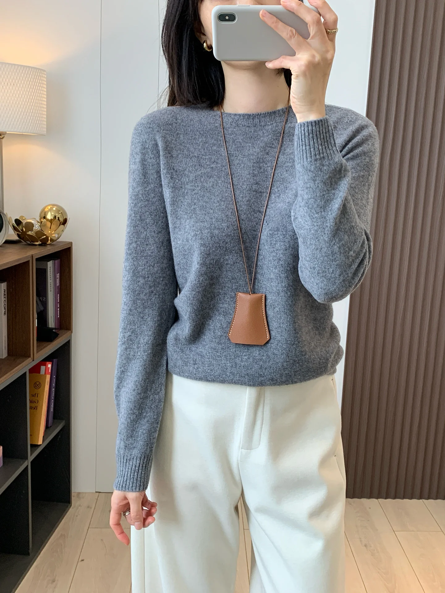 

Basic Long Sve Knitted Sweater Wool Camere round Ne Soft Versatile Autumn Winter Top in Various Colors Women's Faion