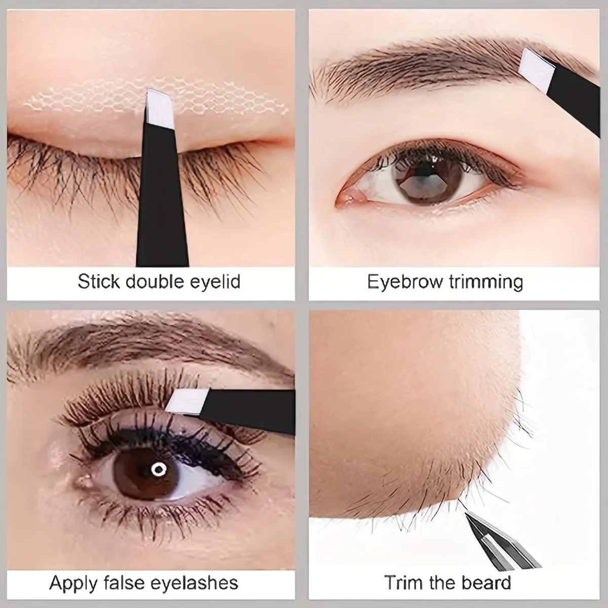 まつげ、眉毛、まつげエクステ用の20ピースステンレススチール製まつげピンセットセット - 完璧な眉毛のための精密ピンセット