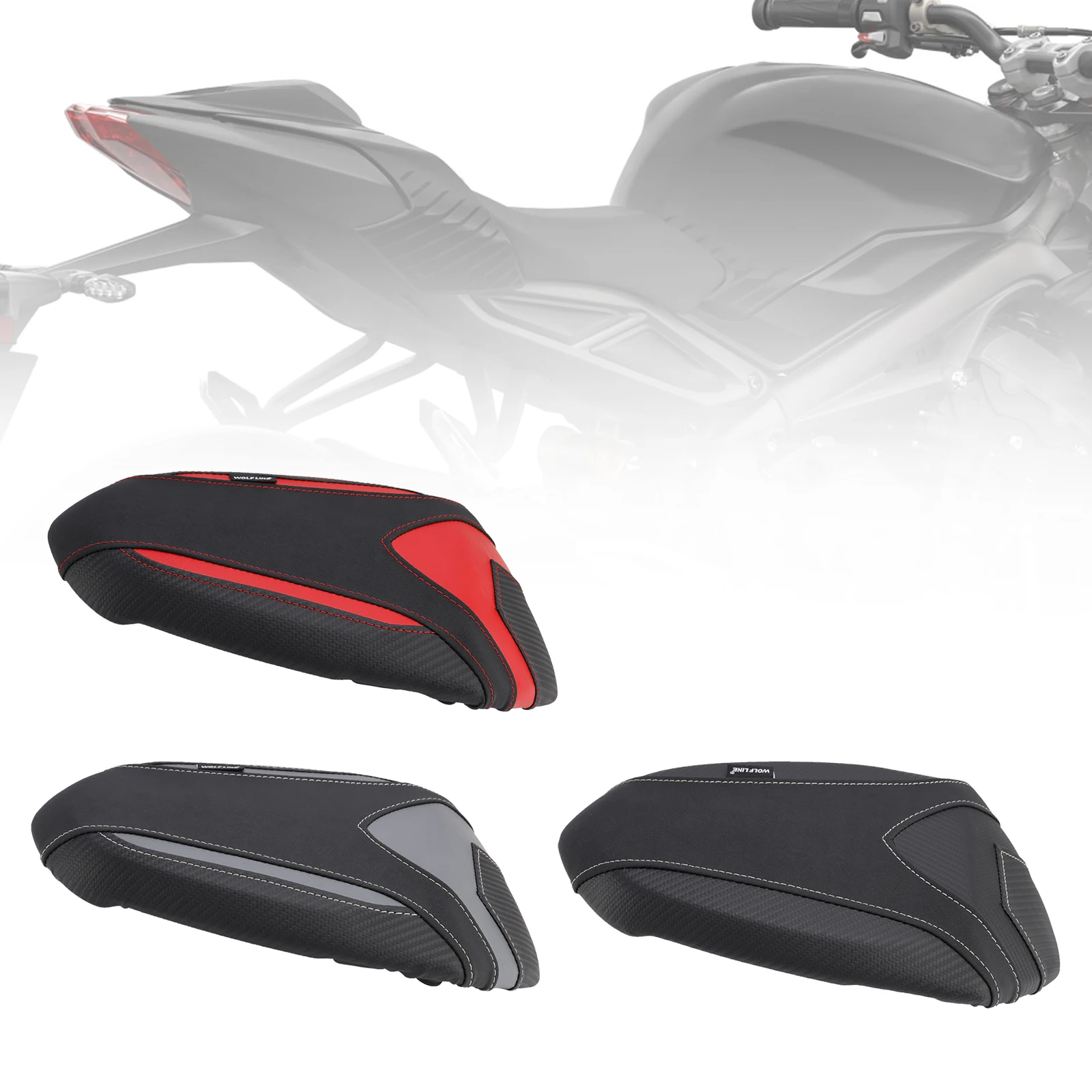 

Topteng Rear Seat Passenger Cushion Flat Pu Fit Black For Tr Street Triple 765 S R 19-24 Black