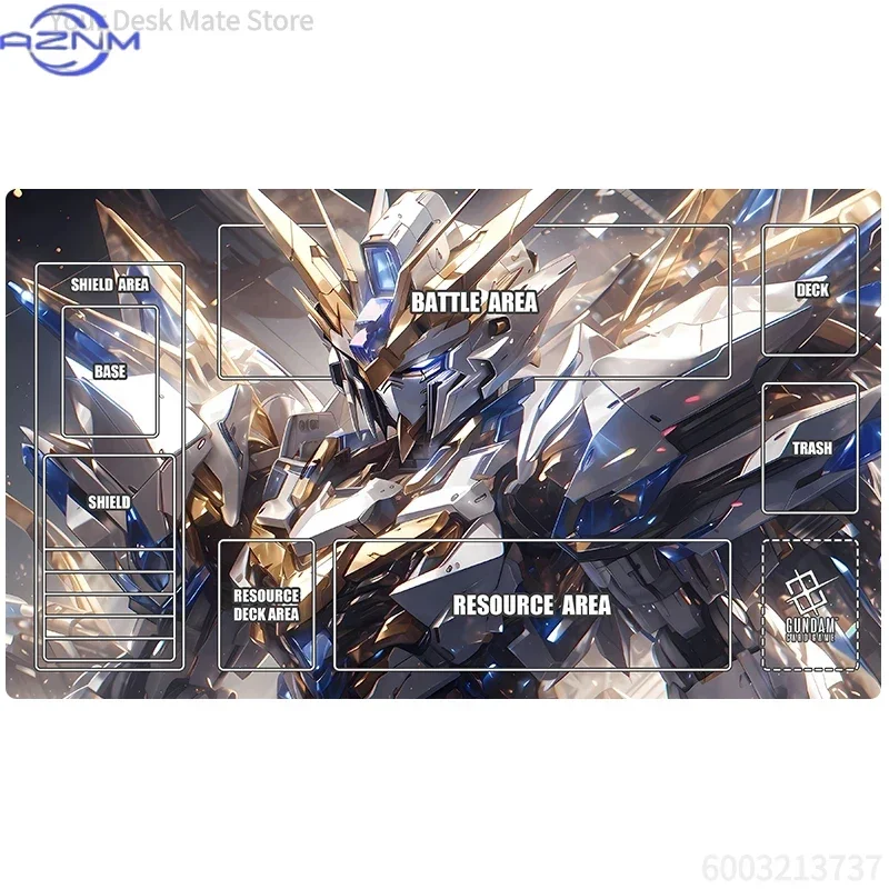 Gundam GCG DIY Card Game Desk Mat, New Solo Play Non-Slip Table Mat, Anime Gift for Kids and Collectors