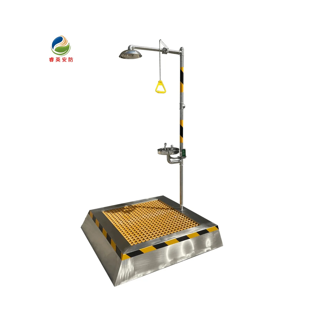 

Collect waste water and keep the environment clean eye wash station floor composite eyewash safety shower