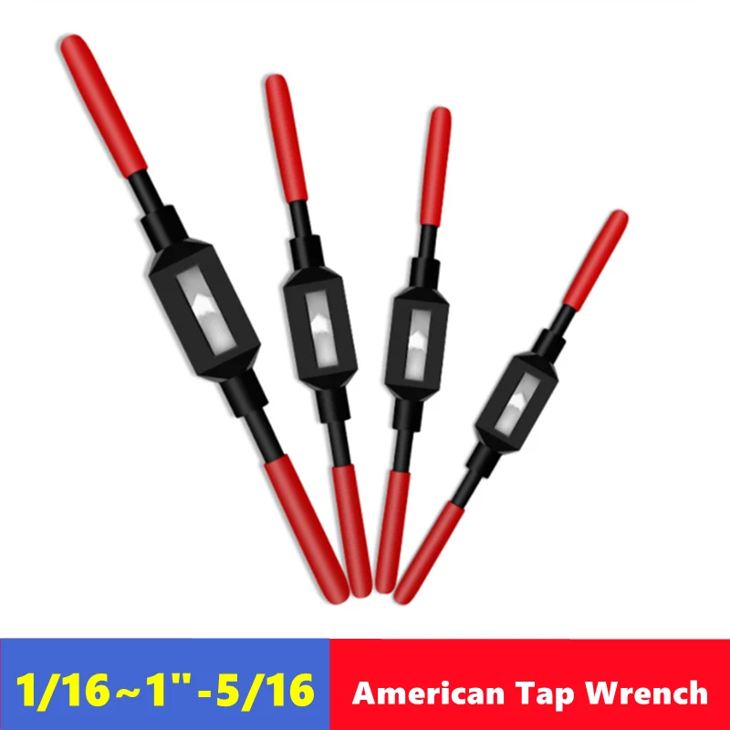 1pcs American manual tap wrench 1/16, 1/8, 1/4, 1/2, 3/4, 1 \