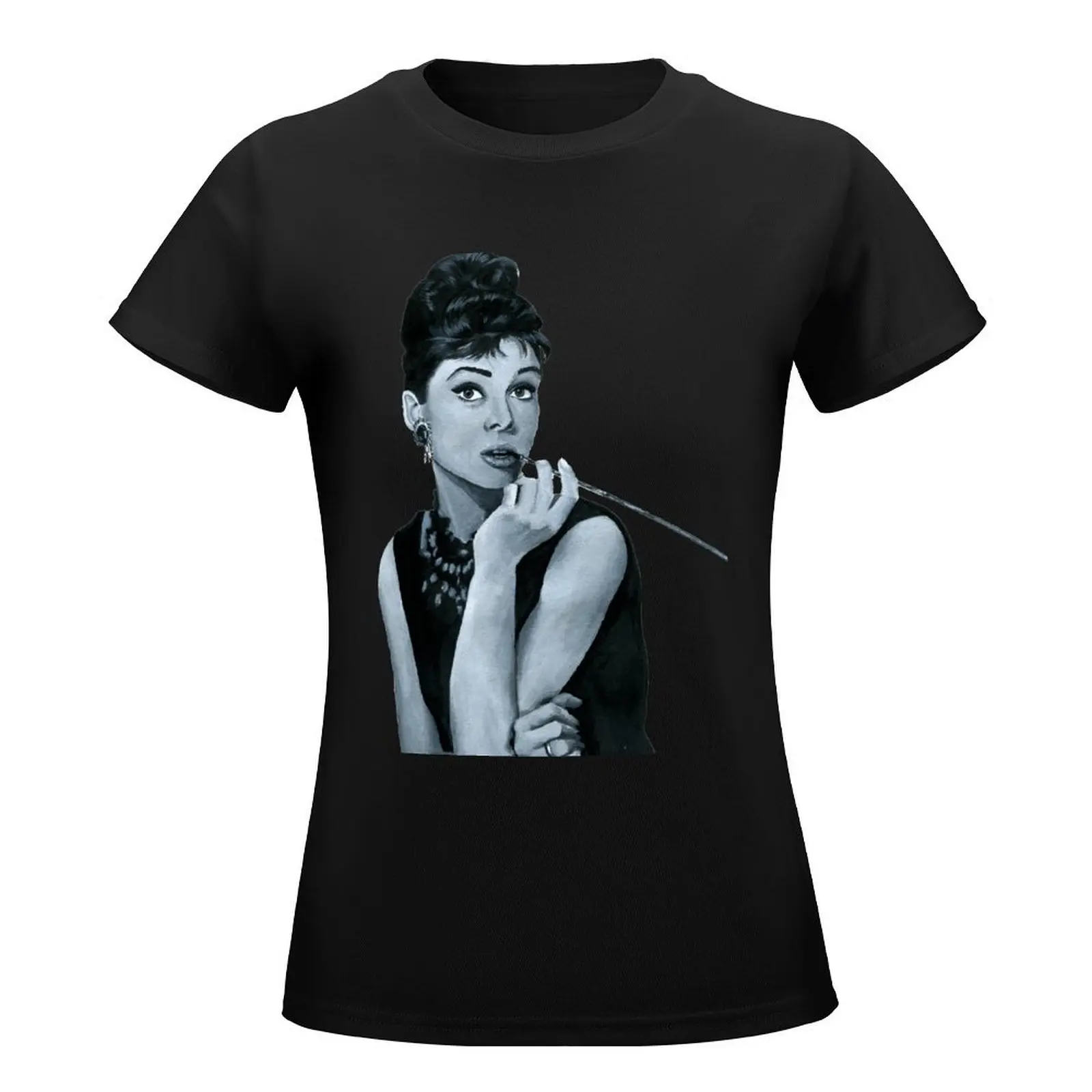 Audrey Hepburn T-Shirt tees Blouse tops korean fashion womans clothing