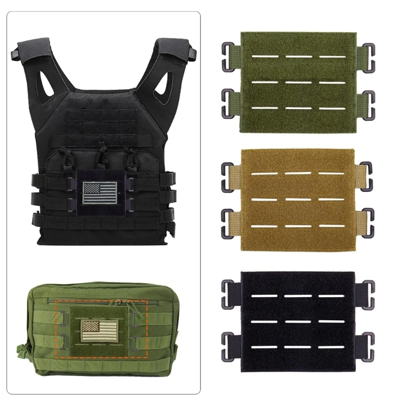 Molle Patches Attachment Hook&Loop Panel DIY Badges Patch Display Holder Board Bags Backpack Vest Converter Ribbon Adapter