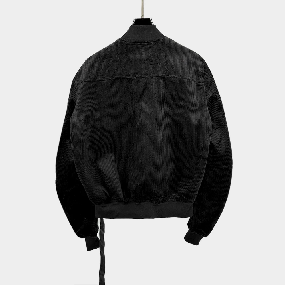 Men Cotton Jacket Coat Gothic Style Casual Men's Clothing Zipper Flying Jacket Winter Classic Men Solid Black Coat