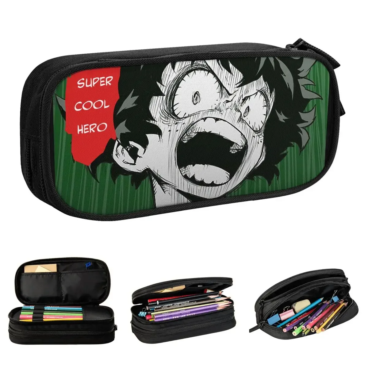 

Fun Boku No Hero Academia Midoriya Pencil Cases Pencilcases Pen Holder Big Capacity Bags Supplies Stationery