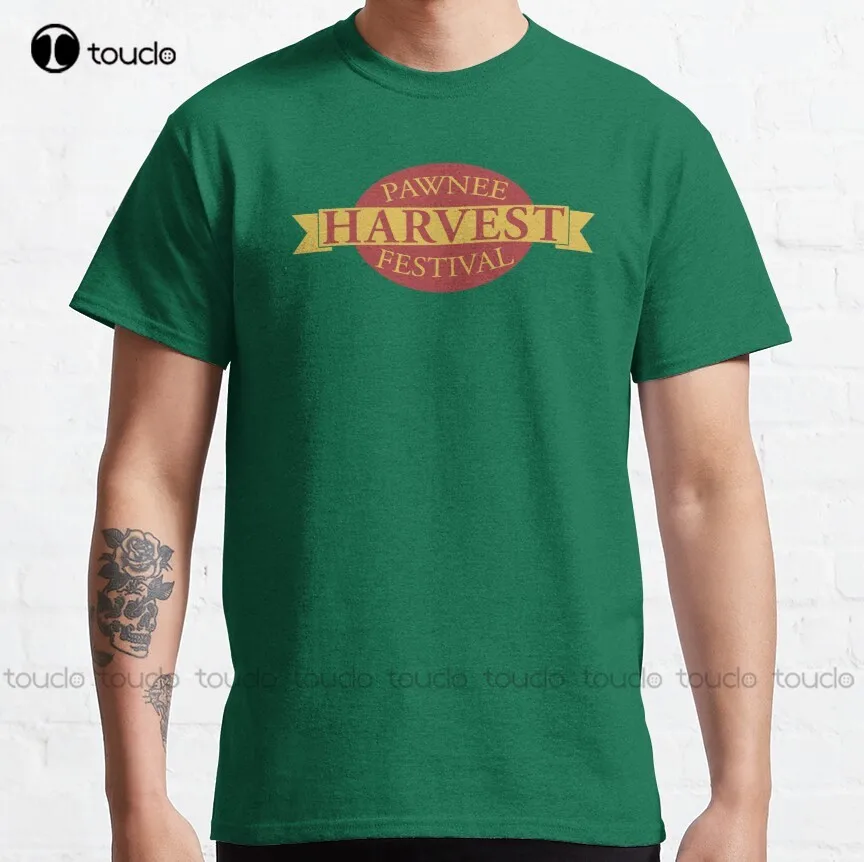 Pawnee Harvest Festival Classic T-Shirt Work Shirts For Men Custom Aldult Teen Unisex Digital Printing Tee Shirt Xs-5Xl