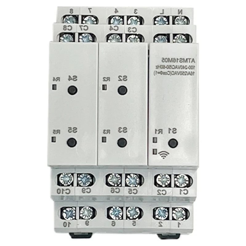 Super Deal -Tuya WIFI 5 Channels Smart Timer Switch With External Switch Remote Control Offline Memory & Bluetooth-Compatible
