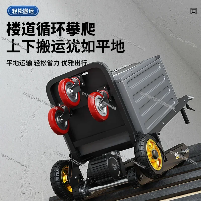 Foldable Stair Climbing Hand Truck Heavy Goods Moving Up Down Stairs Pull Transport Machine