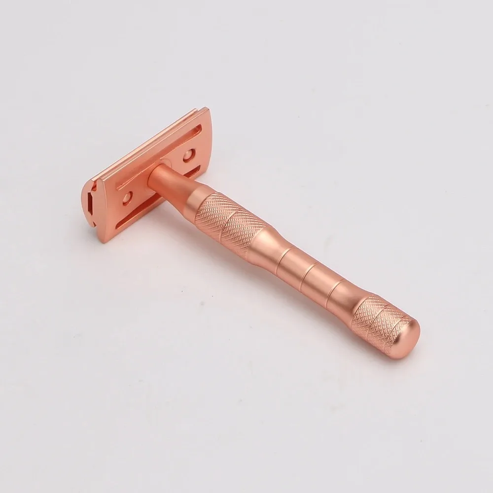 Navalha de segurança de borda dupla para presente de cortador de barba para homens e mulheres, navalha de segurança de metal, navalha ecológica