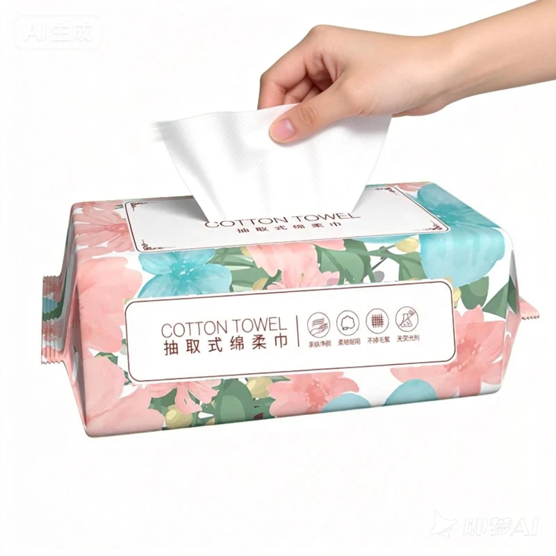 The Traveler Uses Disposable Facial Towel Wipes to Clean Their Face and Remove Makeup, Which Are Suitable for Both Dry and Wet U image 3
