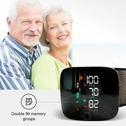 Rechargeable Medical Automatic Blood Pressure Monitor Digital Wrist BP Blood Pressure Monitor PR Pulse Meter Tonometer