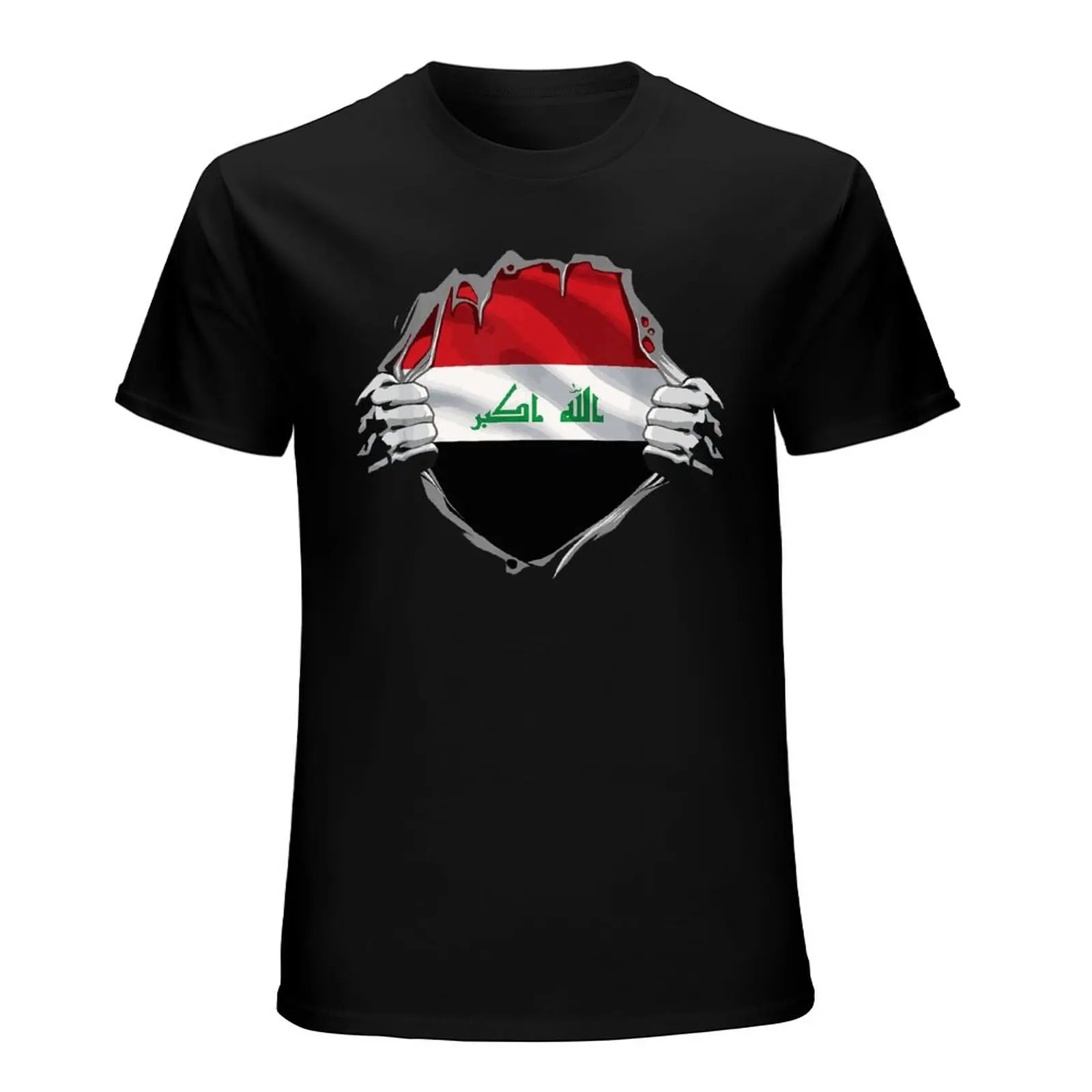 More Design Iraq Flag Iraqans Men Tshirt Tees T-Shirt O-neck T Shirts Women Boys Clothing 100% Cotton