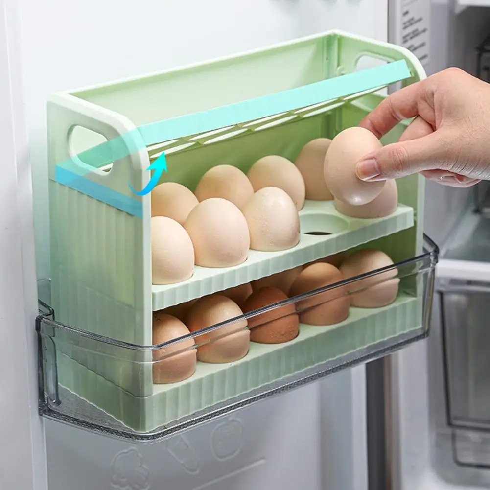 

Egg Storage Rack Box Useful Creative s Washable Large Capacity for Kitchen