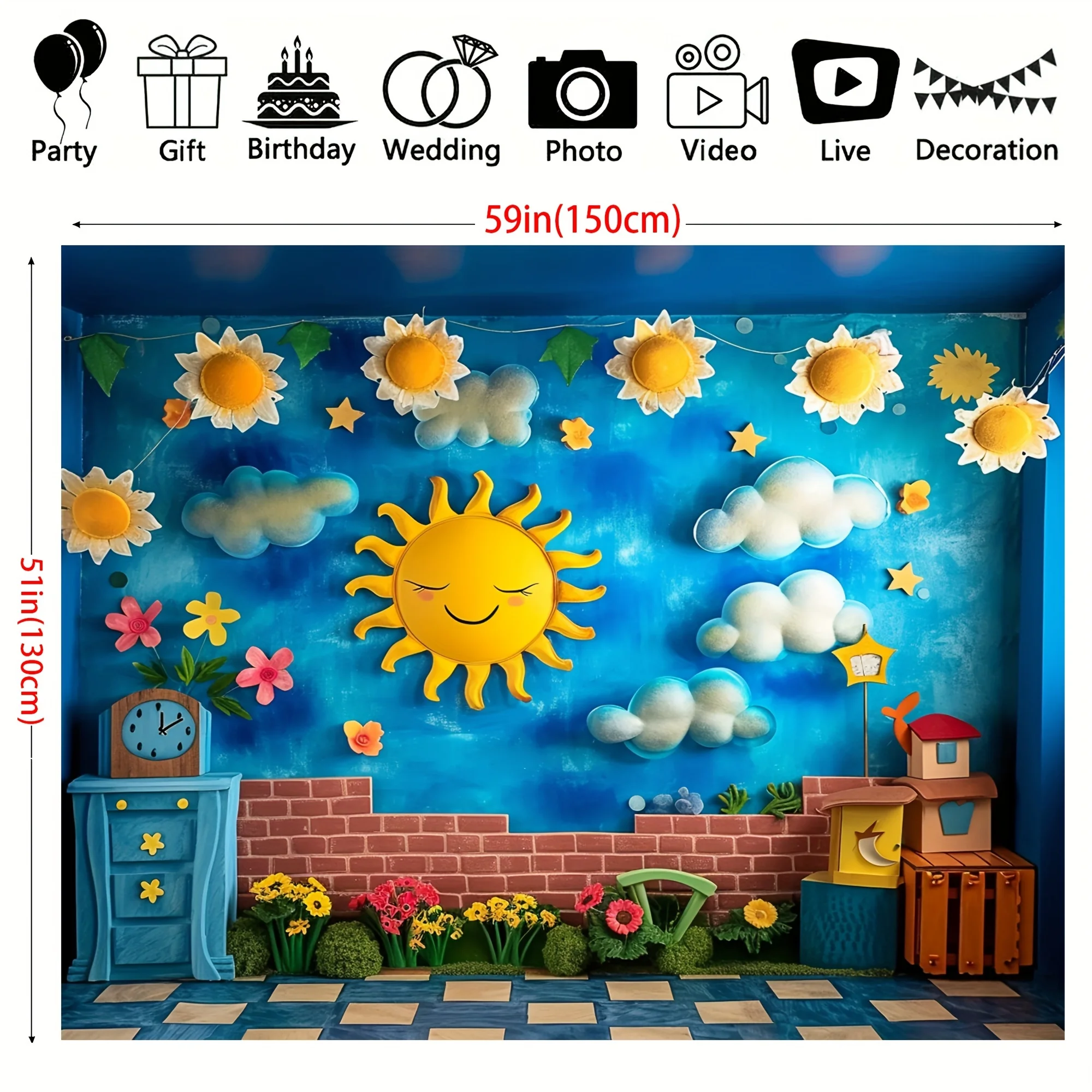 Kindergarten school age return to school shooting party photography background photography studio party decoration supplies