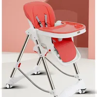 Folding Baby Dining Chair Adjustable Portable Multifunction Children's Removable Chair Outdoor for 0-6 Years Old