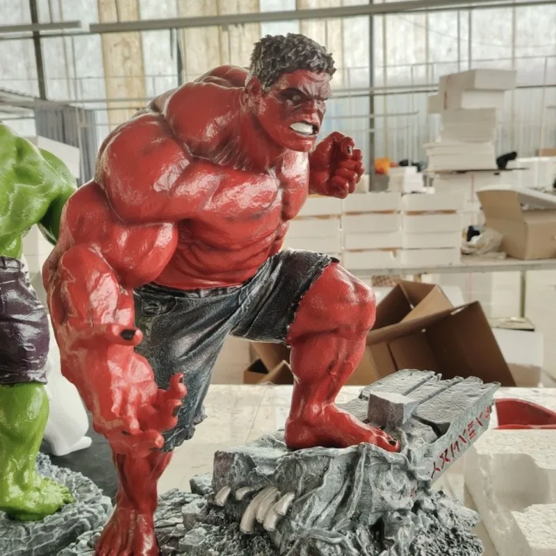 50cm Marvel Comics Collection Figure Hulk High-end Resin Anime Action Collection Desktop Ornament Decoration Children Toys Gifts