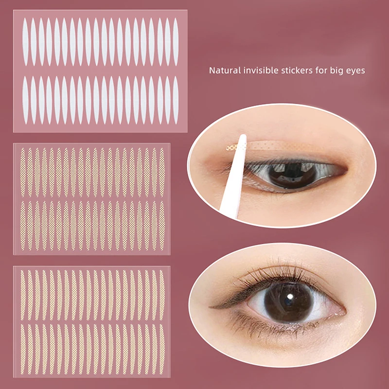 NEW 20Pair Invisible Double Eyelid Tape Transparent Self Adhesive Natural Big Eyes Lift Non-marking Mesh Eye Stickers