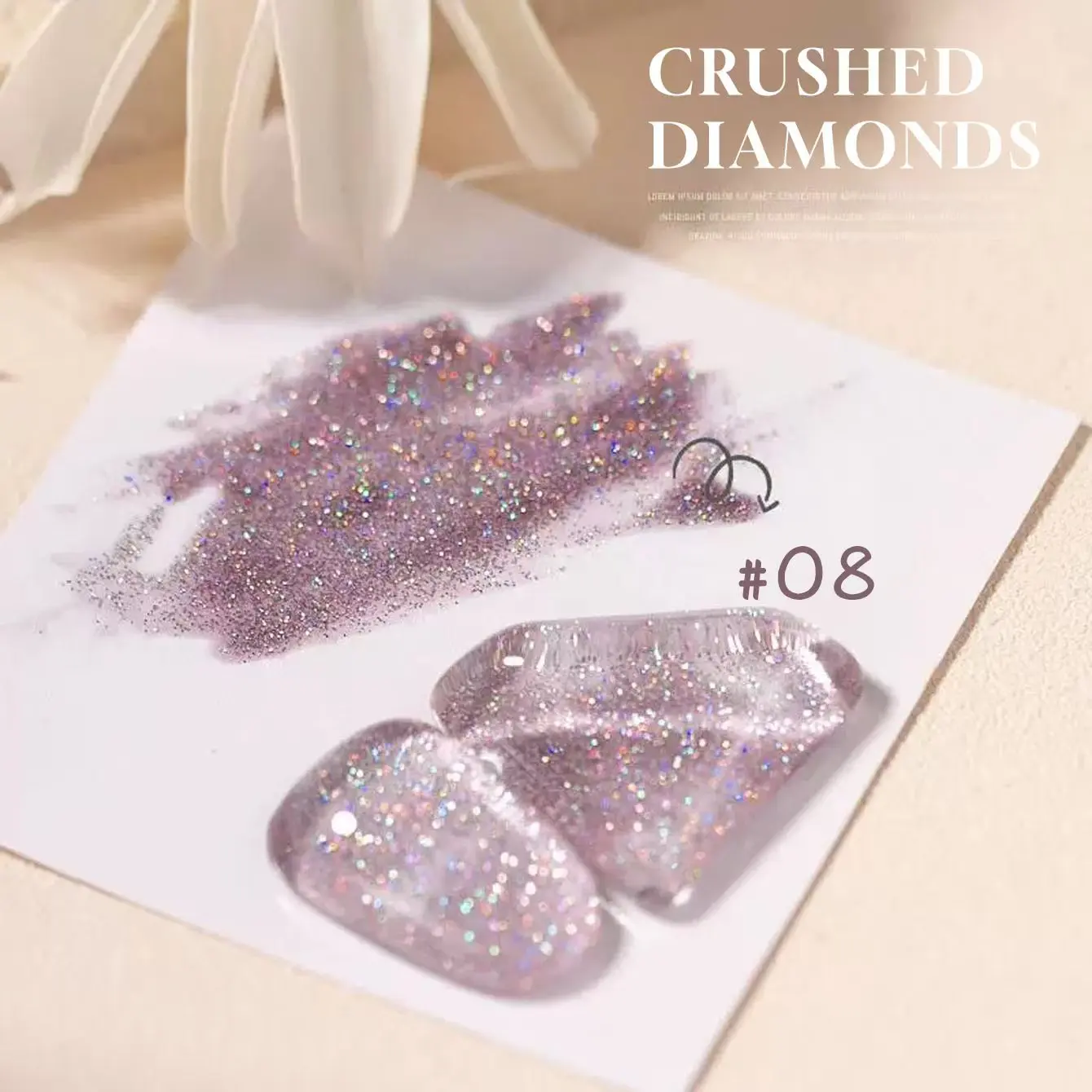 1 Buah ZH Musim Panas Es Transparan Kela Kecil Rusak Berlian Gel Cat Kuku Ledakan Flash Fototerapi Gel Kuku Salon Glitter Gel