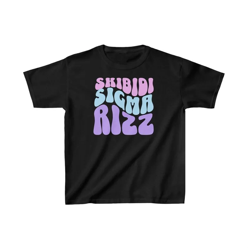 

Wavy Skibidi Sigma Rizz Funny T-shirt Kids Heavy Cotton™ Tee