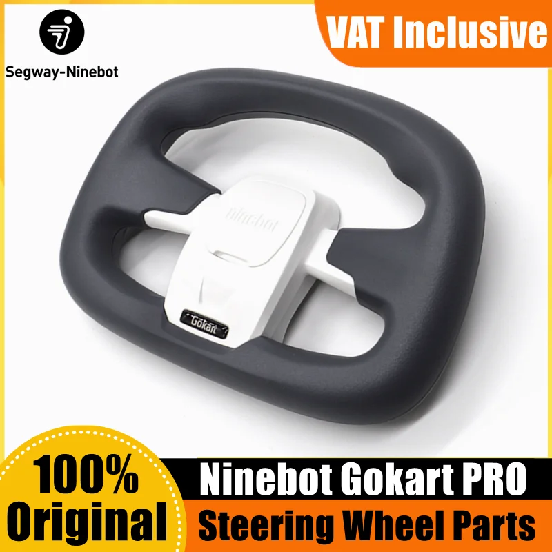 Original Ninebot GoKart Pro White Steering Wheel Compatible with Ninebot by Segway Go Kart Kit Go Kart PRO Refit Steering Wheel