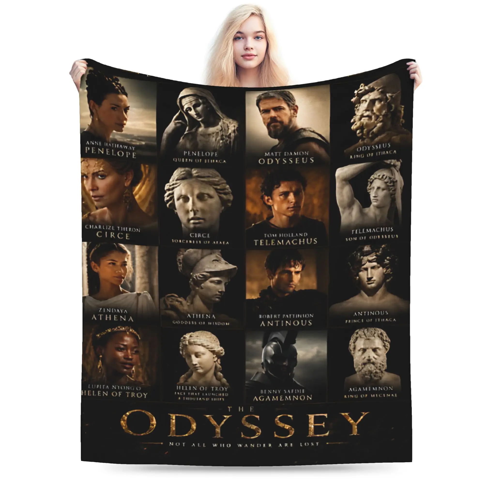 The Odysseys Movie 2026 Blanket Velvet  Multifunction Super Soft Throw Blankets for Bed Plush Thin Quilt