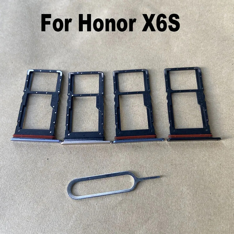 Bandeja de tarjeta Sim para Huawei Honor X6S, soporte de ranura, adaptador de enchufe, Conector de reparación, piezas de repuesto, nuevo