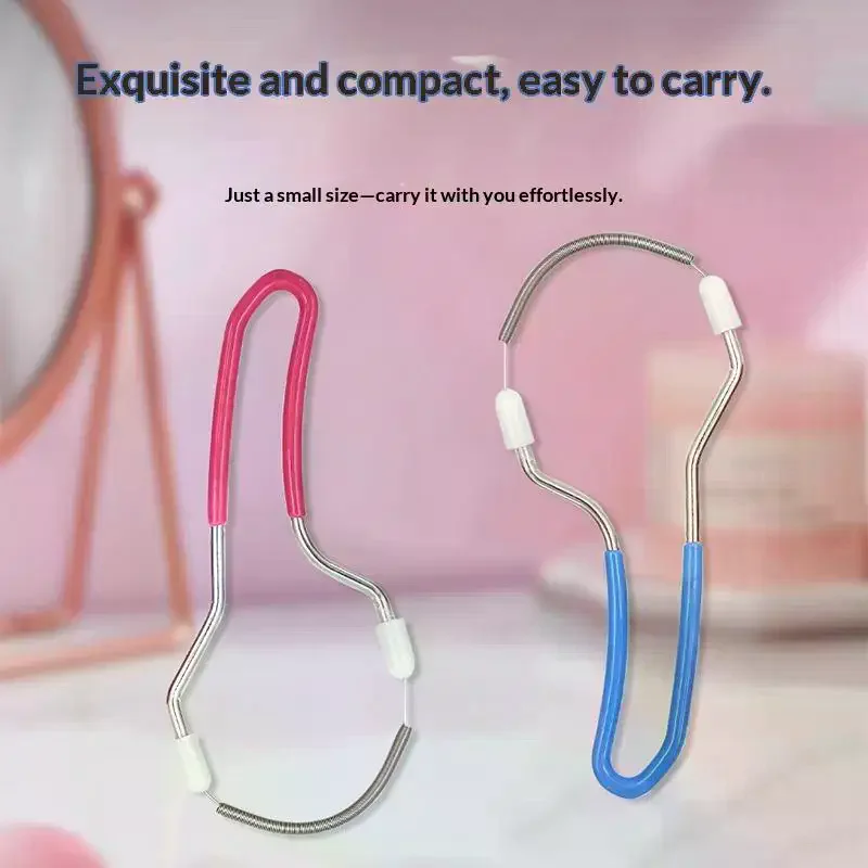 2Pcs Facial Epilator for Women Remove Unwanted Hair on Upper Lip Chin Face Portable Handheld Spring Roller Epilator
