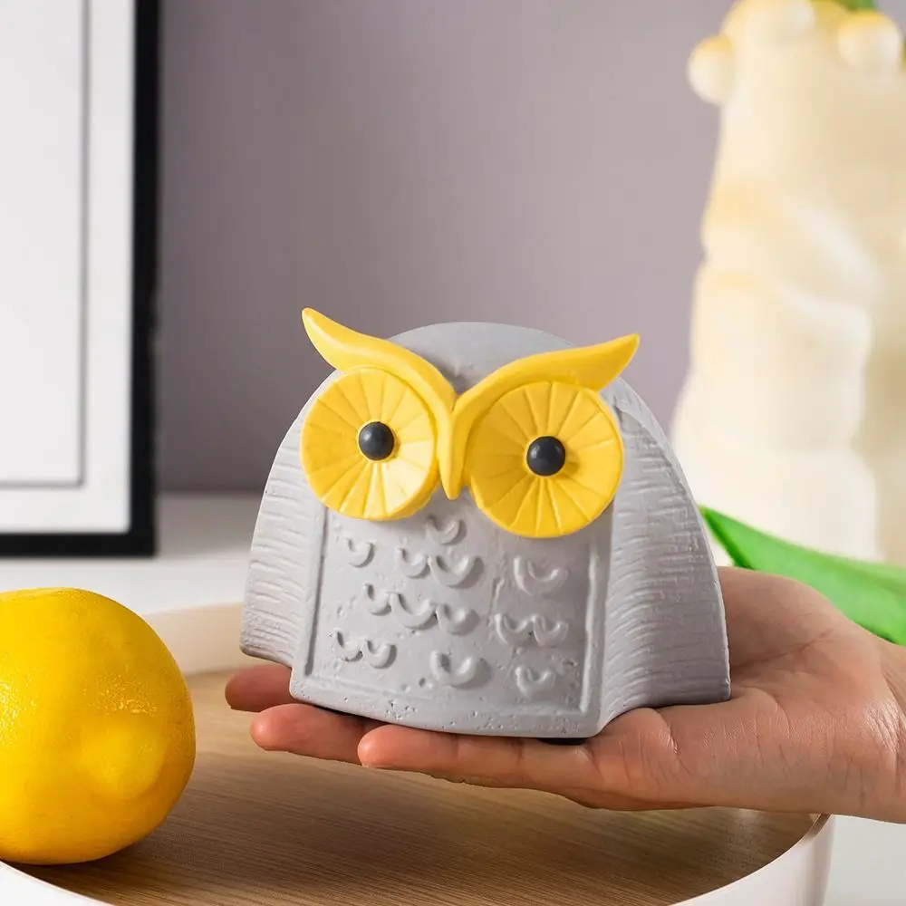 

Resin Owl Ornament Waterproof Cute Animal Statue Creative Vivid Miniature Figurine Sculpture Living Room