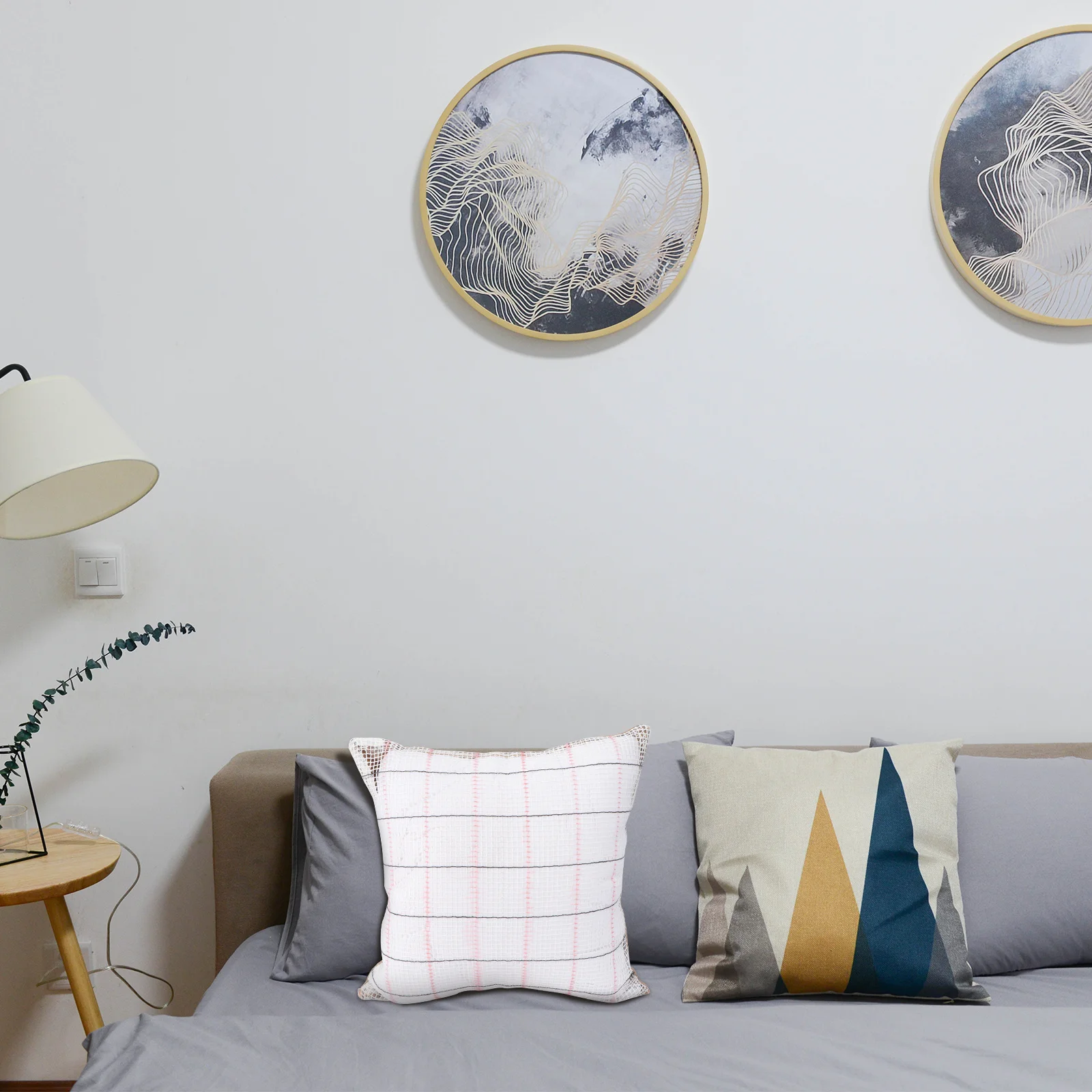 Вручную вышитый чехол для подушки в цвете хакки, подходит для любой домашней обстановки