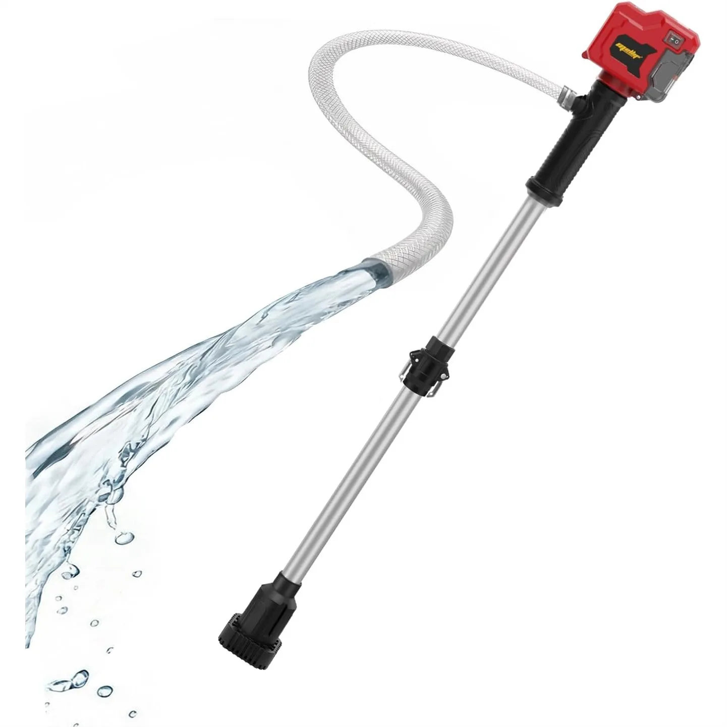 

Brushless Stick Water Transfer Pump Compatible with Milwaukee 18V Battery, 720GPH Cordless Submersible Sump Pump for Pool Garden