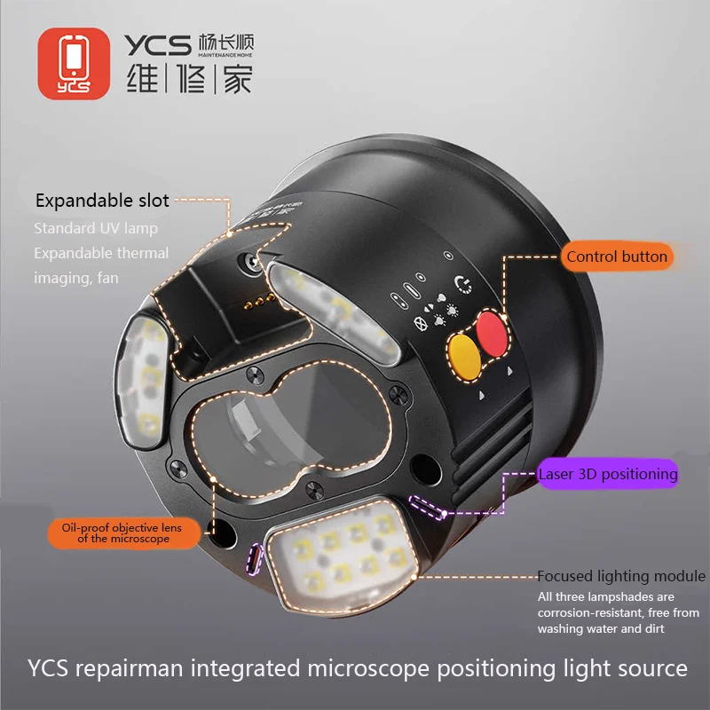 

YCS 6558 Microscope Ring Light - Ultra-Bright LED Positioning Light with Precise Beam Focusing for PCB Soldering, SMD Rework