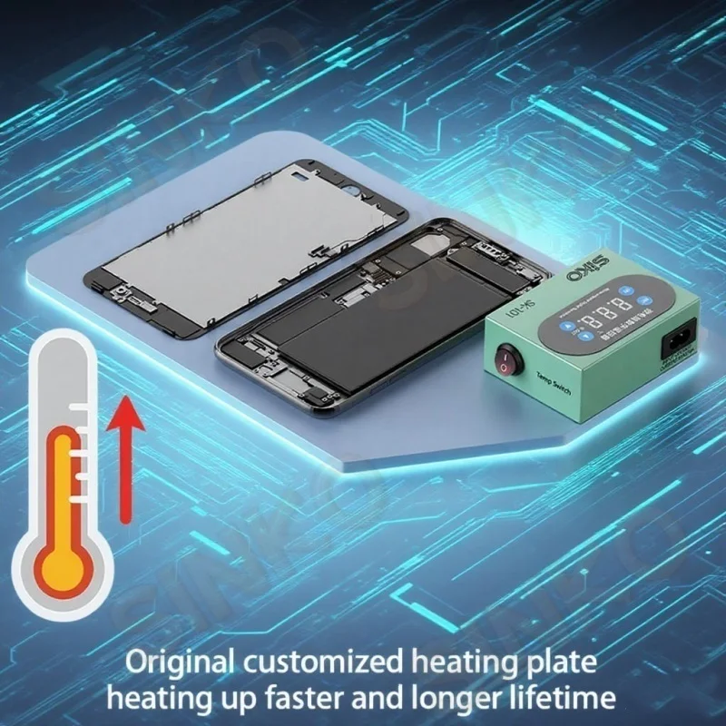 

Smartphone LCD Separator with Heating Stage & Temp Control SK-101 for iPhone/iPad Screen Repair Fast Heating Durable Heating Pad