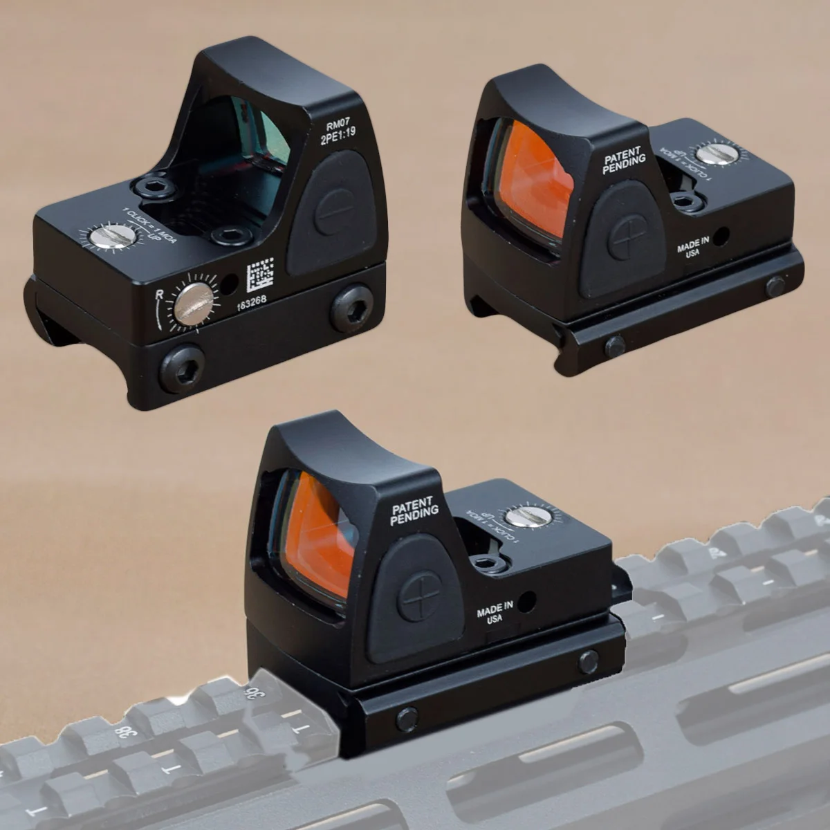 

Tactical Metal RM Upgrade RM-HD Mini Red Dot Sight Collimator Universal Rear Sight Mount Plate Hunting Optics Scope