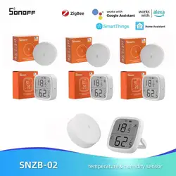 SONOFF Zigbee Température Humidité Capteur SNZB-02p/SNZB-02D Écran LCD Affichage App Moniteur Via Alexa Google Home Assistant Mqtt