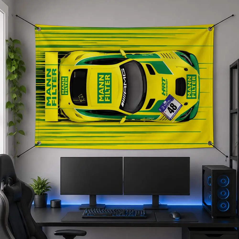 Brand Performance Original Stylish Global M-MANN-FILTER Flags Flag Banner for Bedroom Dorm Party Home Living Room Game Room Gift