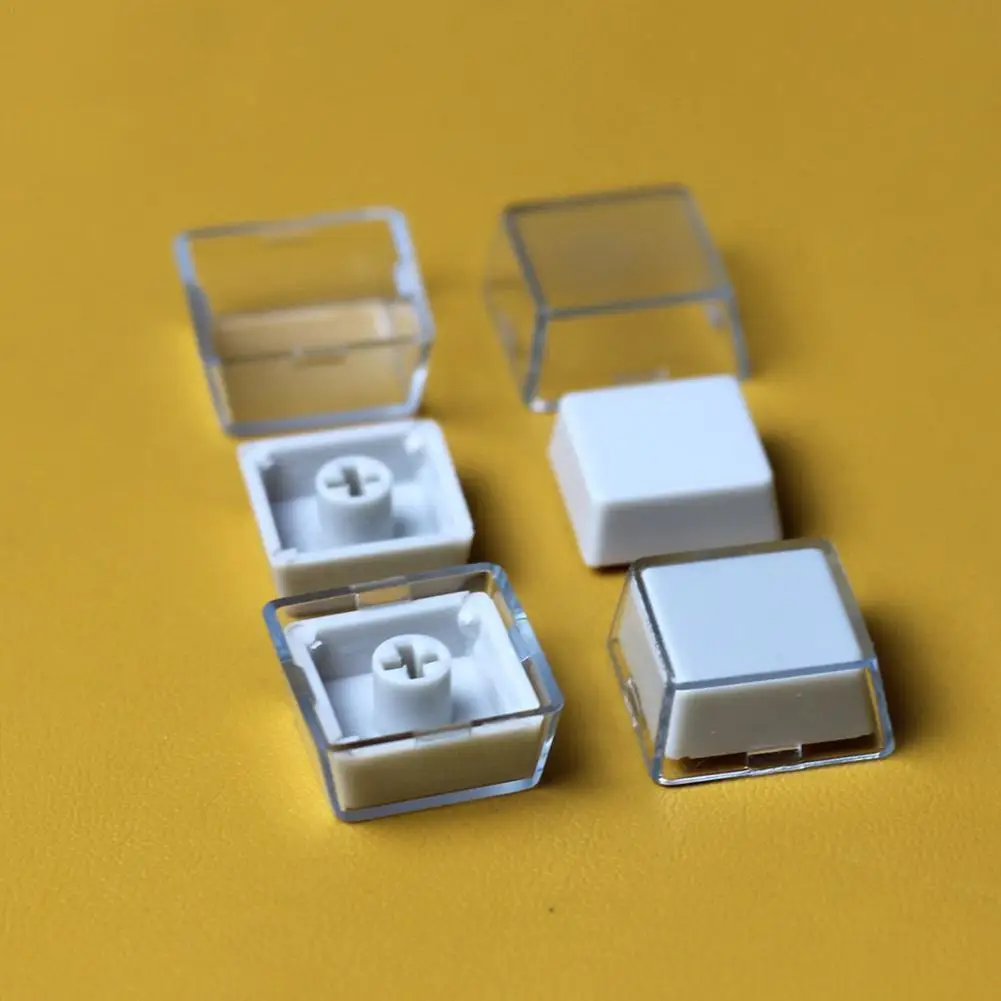 1 Pc Transparent Keycaps Double-layer Keycaps Removable Gray Black Custom MX Switch Relegendable Keycap Shell Protection