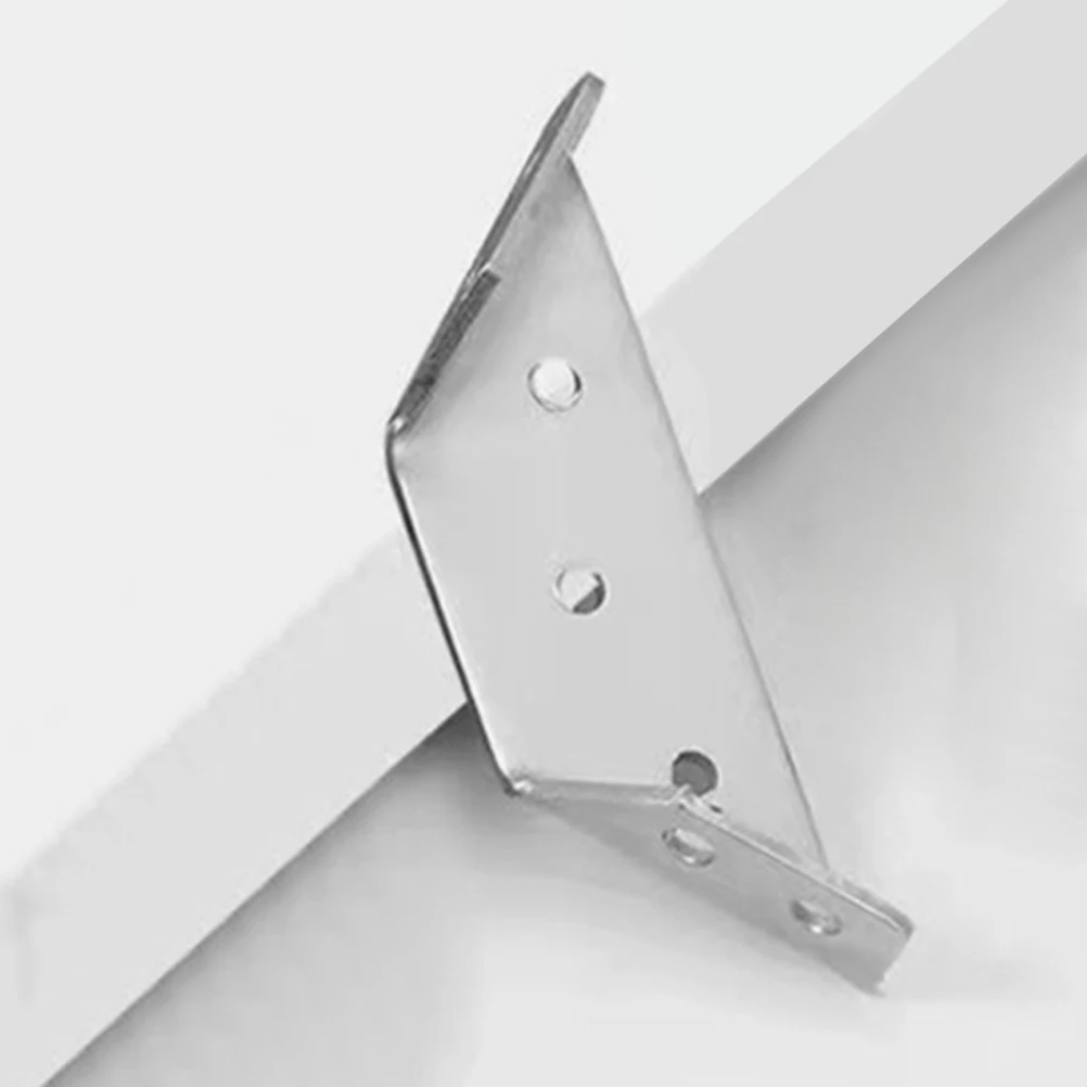 

6 Sets Stainless Steel Corner Brackets Heavy Duty Cabinet Support Frame Silver Shelf Braces Kitchen Mounting Hardware
