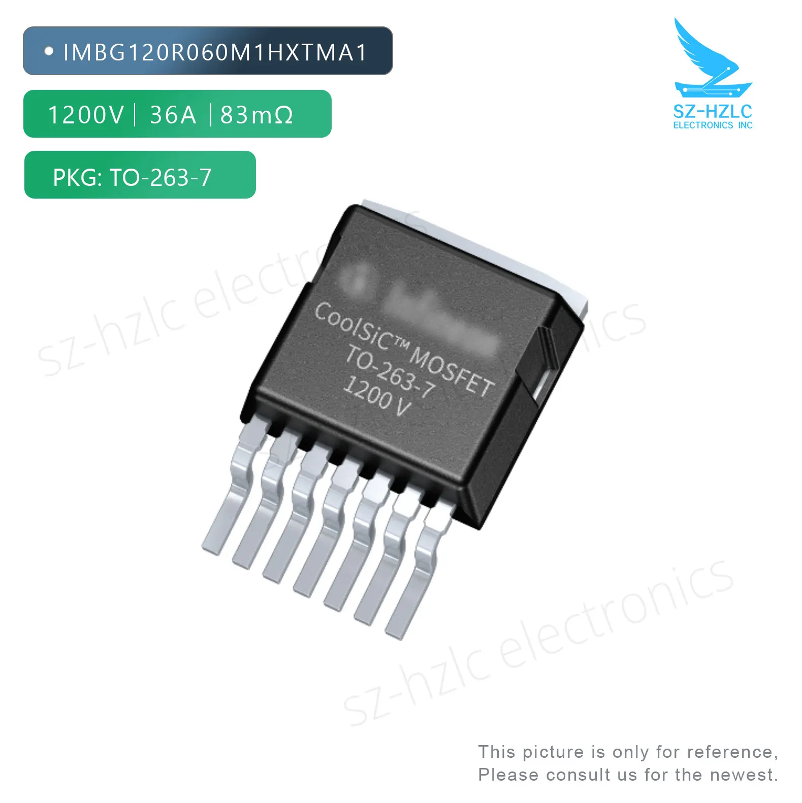 IMBG120R060M1HXTMA1 sic mos n-ch 1200V 36A TO-263-7 12M1H060