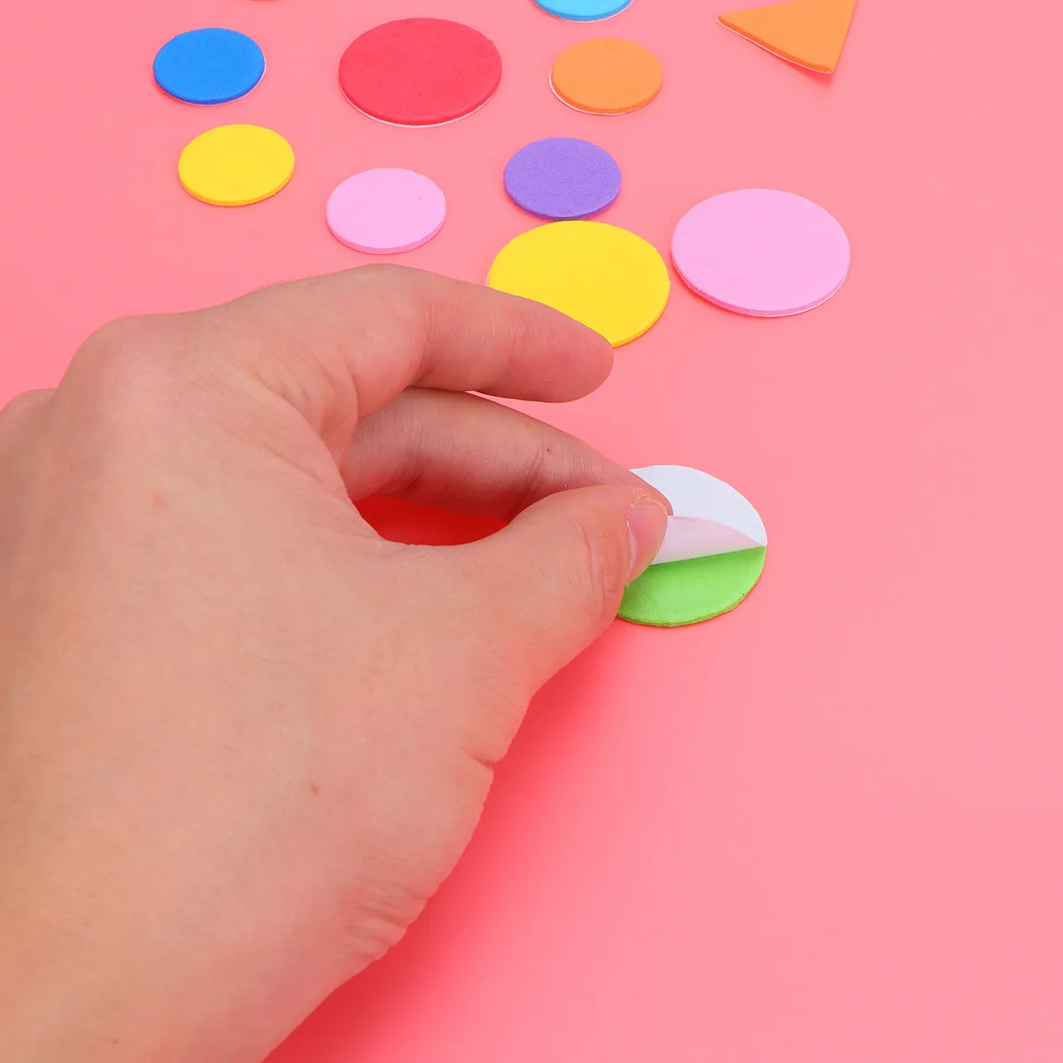 

1000Pcs Colorful Foam Geometric Stickers Eva Soft Safe DIY Craft Sticker for Scrapbook Pages Cards Picture Books Manual