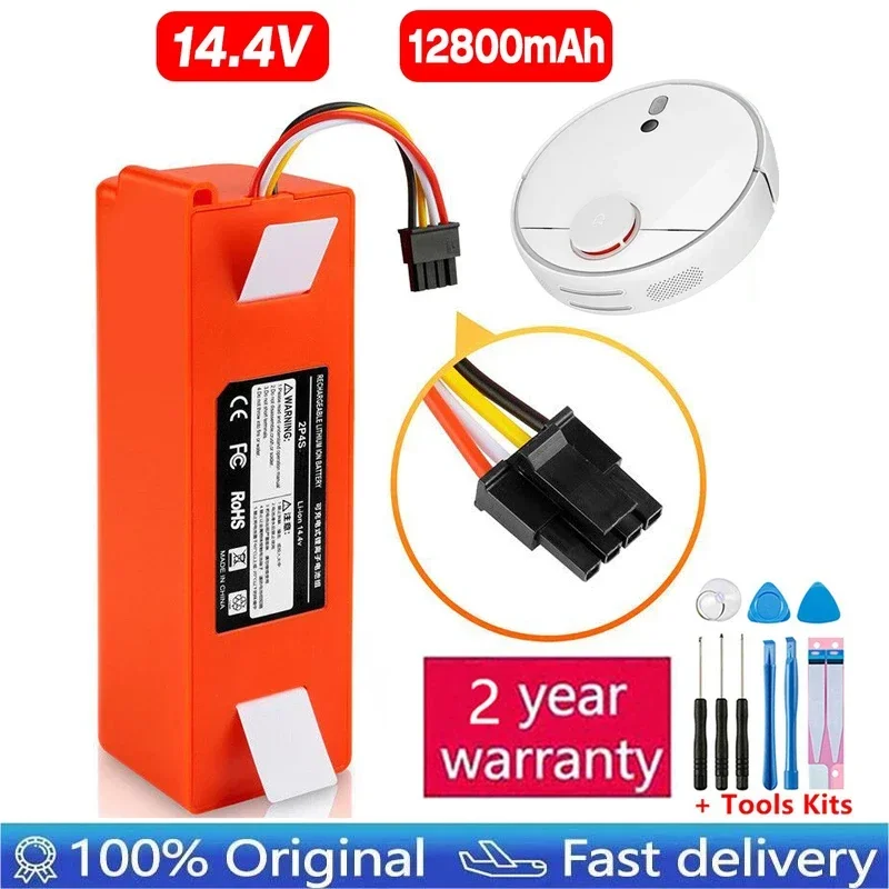 

12800mAh 14.4V BRR-2P4S-5200S Robotic Vacuum Cleaner Replacement Battery For Xiaomi Roborock S55 S60 S65 S50 S51 S5 MAX S6 Parts