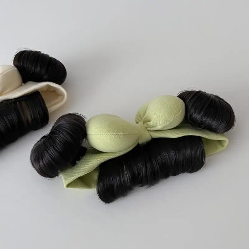 

Lovely Baby Bangs Chignons Headband Cosplay Hair Accessories Stylish Bowknot Decor Headwear Girls Photography Props