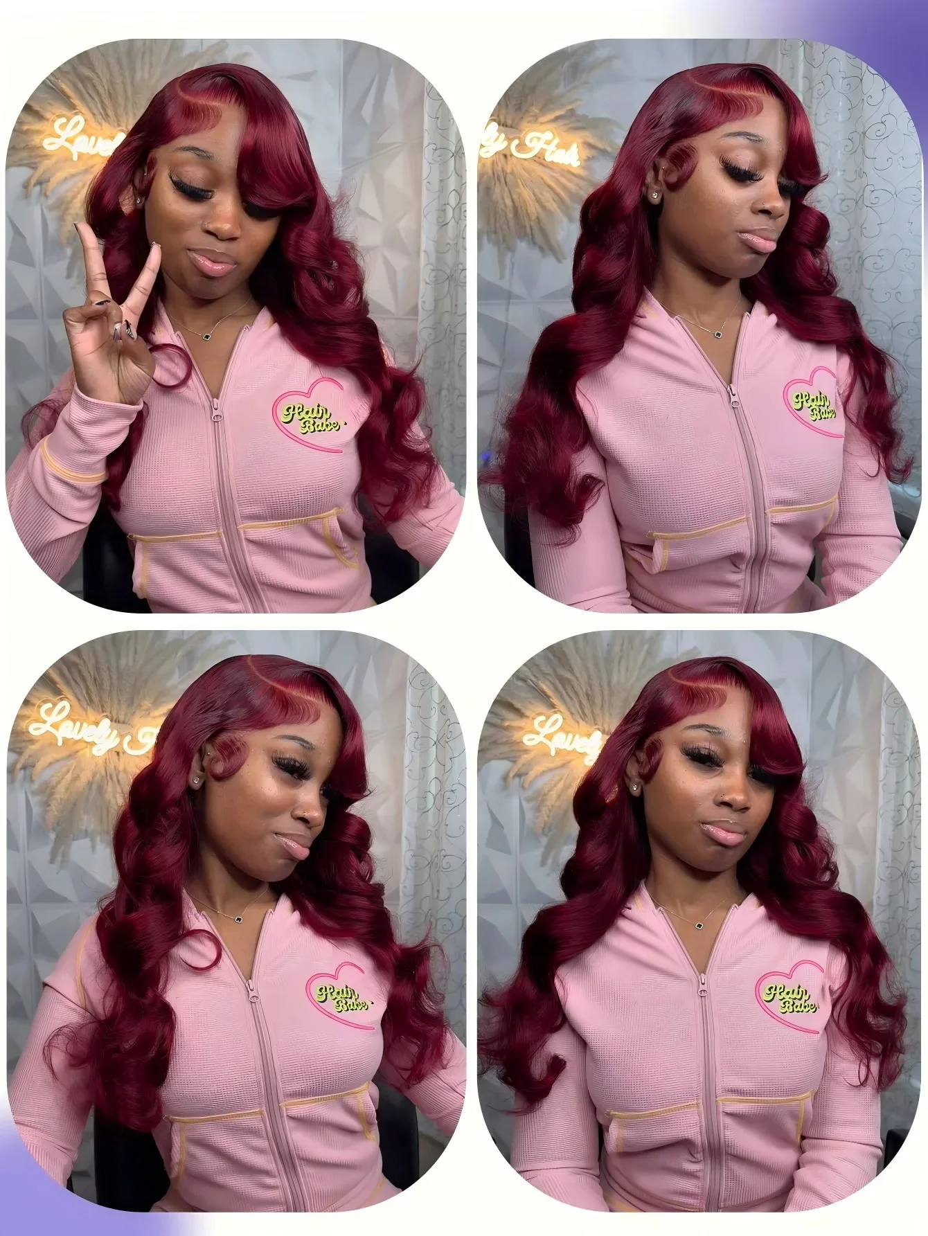 HD Transparent 99J Burgundy Bo - Hd Lace Frontal Wig Human Hair Pre Plucked 评论和价格